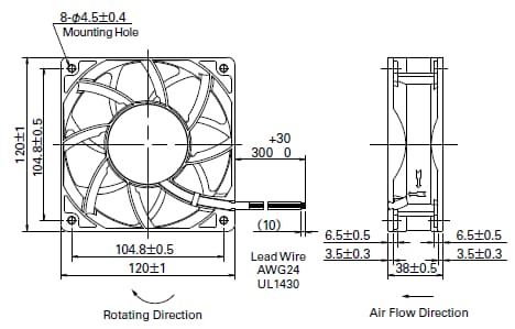 Sanyo Denki SX Type San Ace 120 DC Fan